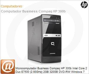 LE631LT - Desktop-PC Business Compaq HP 300b Intel Core 2 Duo E7500 (2.93GHz) 2GB 320GB DVD-RW Windows 7 Professional