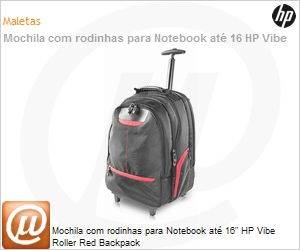 LQ059LA - Mochila com rodinhas para Notebook at 16" HP Vibe Roller Red Backpack
