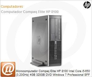 LY961LP - Desktop-PC Compaq Elite HP 8100 Intel Core i5-650 (3.20GHz) 4GB 320GB DVD Windows 7 Professional SFF