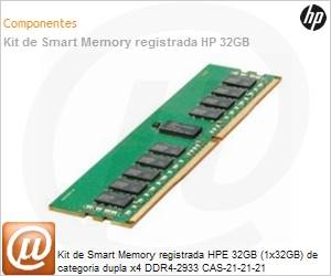 P00924-B21 - Memória para Servidor 32GB HPE (1x32GB) de categoria dupla x4 DDR4-2933 CAS-21-21-21