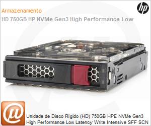 P06952-B21 - Unidade de Disco Rgido (HD) 750GB HPE NVMe Gen3 High Performance Low Latency Write Intensive SFF SCN U.2 P4800X SSD