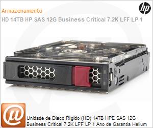 P09155-B21 - Unidade de Disco Rgido (HD) 14TB HPE SAS 12G Business Critical 7.2K LFF LP 1 Ano de Garantia Helium 512e Multi Vendor HDD