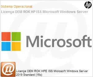 P11058-201 - Licena OEM ROK HPE ISS Microsoft Windows Server 2019 Standard (16c)