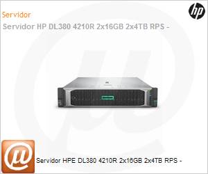 P19718-B21 - Servidor HPE ProLiant DL380 Gen10 Intel Xeon Silver 4210R Deca-Core 2x16GB 2x4TB RPS -