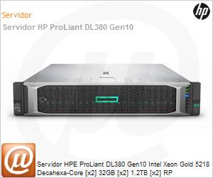 P19720-B21-2522 - Servidor HPE ProLiant DL380 Gen10 Intel Xeon Gold 5218 Decahexa-Core [x2] 32GB [x2] 1.2TB [x2] RP