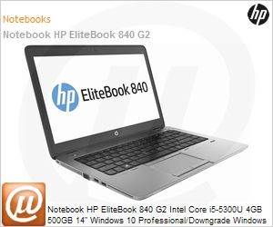 P3D95LT - Notebook HP EliteBook 840 G2 Intel Core i5-5300U 4GB 500GB 14" Windows 10 Professional/Downgrade Windows 7 Professional