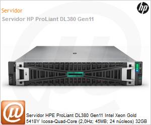 P52535-B21-0008 - Servidor HPE ProLiant DL380 Gen11 Intel Xeon Gold 5418Y Icosa-Quad-Core (2,0Hz; 45MB; 24 ncleos) 32GB [x2] 480GB SSD [x2] 