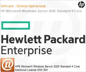 P77105-B21 - HPE Microsoft Windows Server 2025 Standard 4 Core Additional License WW SW 