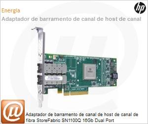 P9D94A - Adaptador de barramento de canal de host de canal de fibra StoreFabric SN1100Q 16Gb Dual Port 