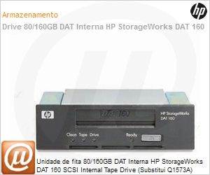 Q1573B - Unidade de fita 80/160GB DAT Interna HP StorageWorks DAT 160 SCSI Internal Tape Drive (Substitui Q1573A)