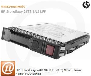 Q2P82A - HPE StoreEasy 24TB SAS LFF (3.5") Smart Carrier 4-pack HDD Bundle