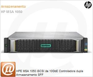 Q2R25A - HPE MSA 1050 iSCSI de 10GbE Controladora dupla Armazenamento SFF