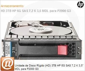 QK703A - Unidade de Disco Rgido (HD) 3TB HP 6G SAS 7,2 K 3,5" MDL para P2000 G3