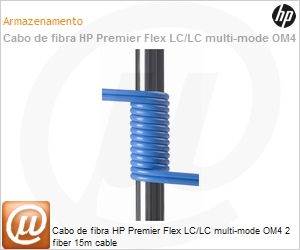 QK735A - Cabo de fibra HPE Premier Flex LC/LC multi-mode OM4 2 fiber 15m cable