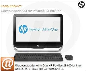QZ283AA - Desktop-PC All-in-One HP Pavilion 23-h000br Intel Core i5-4670T 8GB 1TB 23" Window 8 SL
