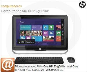 QZ287AA - Desktop-PC All-in-One HP 23-g001br Intel Core i3-4130T 4GB 500GB 23" Windows 8 SL