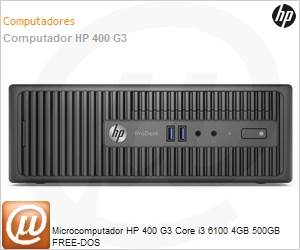 T4L60LT - Desktop-PC HP 400 G3 Core i3 6100 4GB 500GB FREE-DOS