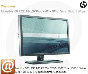 VM617A4 - Monitor 30" LCD HP ZR30w 2560x1600 7ms 1000:1 Wide DVI FullHD S-IPS (Baixssimo Consumo) 