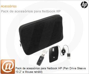WP964AA - Pack de acessrios para Netbook HP (Pen Drive Sleeve 10.2" e Mouse retrtil)