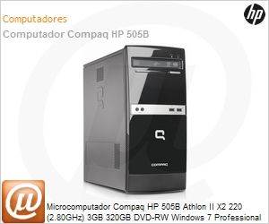 XL392LT - Desktop-PC Compaq HP 505B Athlon II X2 220 (2.80GHz) 3GB 320GB DVD-RW Windows 7 Professional