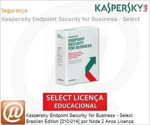 KL4863KAKDE - Kaspersky Endpoint Security for Business - Select Brazilian Edition [010-014] por Node 2 Anos Licena [Educacional] 