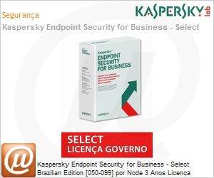 KL4863KAQTC - Kaspersky Endpoint Security for Business - Select Brazilian Edition [050-099] por Node 3 Anos Licena GOVERNO License 