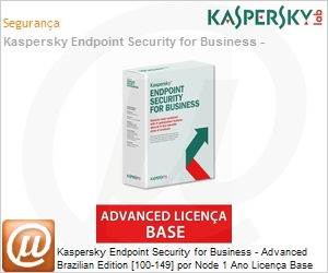 KL4867KARFS - Kaspersky Endpoint Security for Business - Advanced Brazilian Edition [100-149] por Node 1 Ano Licena Base 
