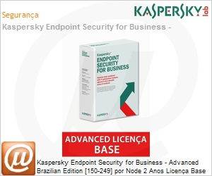 KL4867KASDS - Kaspersky Endpoint Security for Business - Advanced Brazilian Edition [150-249] por Node 2 Anos Licena Base 