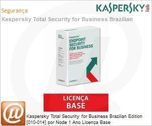 KL4869KAKFS - Kaspersky Total Security for Business Brazilian Edition [010-014] por Node 1 Ano Licena Base 