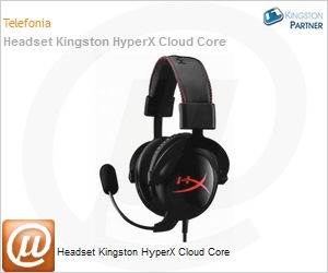 Kingston - KHX-HSCC-BK-LR - Headset Kingston HyperX Cloud Core - MicroSafe