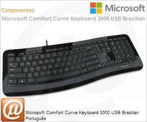 3TJ-00021 - Microsoft Comfort Curve Keyboard 3000 USB Brazilian Portugus