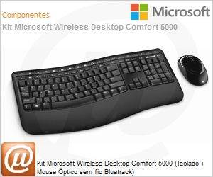 CSD-00005 - Kit Microsoft Wireless Desktop Comfort 5000 (Teclado + Mouse ptico sem fio Bluetrack)
