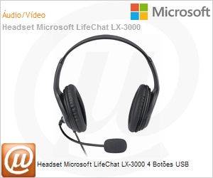 JUG-00013 - Headset Microsoft LifeChat LX-3000 4 Botes USB