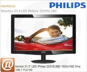 223V5LSB2 - Monitor 21,5" LED Philips 223V5LSB2 1920x1080 5ms 10M:1 Full HD