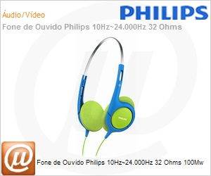 SHK1030/00 - Fone de Ouvido Philips 10Hz~24.000Hz 32 Ohms 100Mw