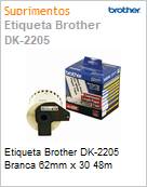 Etiqueta Brother DK-2205 Branca 62mm x 30 48m (Figura somente ilustrativa, no representa o produto real)