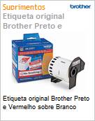 Etiqueta original Brother Preto e Vermelho sobre Branco (Figura somente ilustrativa, no representa o produto real)