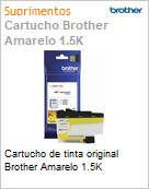 Cartucho de tinta original Brother Amarelo 1.5K (Figura somente ilustrativa, no representa o produto real)
