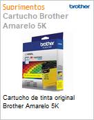 Cartucho de tinta original Brother Amarelo 5K  (Figura somente ilustrativa, no representa o produto real)