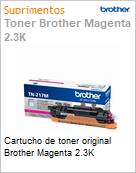 Cartucho de toner original Brother Magenta 2.3K  (Figura somente ilustrativa, no representa o produto real)