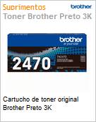 Cartucho de toner original Brother Preto 3K  (Figura somente ilustrativa, no representa o produto real)
