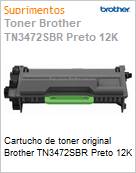 Cartucho de toner original Brother TN3472SBR Preto 12K  (Figura somente ilustrativa, no representa o produto real)