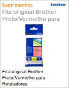 Fita original Brother Preto/Vermelho para Rotuladores (Figura somente ilustrativa, no representa o produto real)