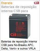 Baterias de reposio interna CSB para No-Breaks APC, Delta, Vertiv e outros VRLA 12V 5.1AH (Figura somente ilustrativa, no representa o produto real)