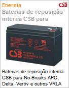 Baterias de reposio interna CSB para No-Breaks APC, Delta, Vertiv e outros VRLA 12V 9AH (Figura somente ilustrativa, no representa o produto real)