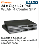 DWS-3024 - D-Link DWS-3024 24-port Gigabit L2+ PoE WLAn Switch with 4 Combo SFP