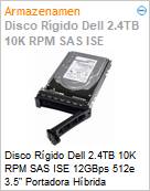 Disco Rgido Dell 2.4TB 10K RPM SAS ISE 12GBps 512e 3.5 Portadora Hbrida  (Figura somente ilustrativa, no representa o produto real)