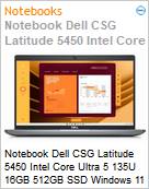 Notebook Dell CSG Latitude 5450 Intel Core Ultra 5 135U 16GB 512GB SSD Windows 11 Pro  (Figura somente ilustrativa, no representa o produto real)