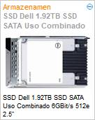 SSD Dell 1.92TB SSD SATA Uso Combinado 6GBit/s 512e 2.5  (Figura somente ilustrativa, no representa o produto real)