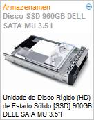 Unidade de Disco Rgido (HD) de Estado Slido [SSD] 960GB DELL SATA MU 3.5I  (Figura somente ilustrativa, no representa o produto real)
